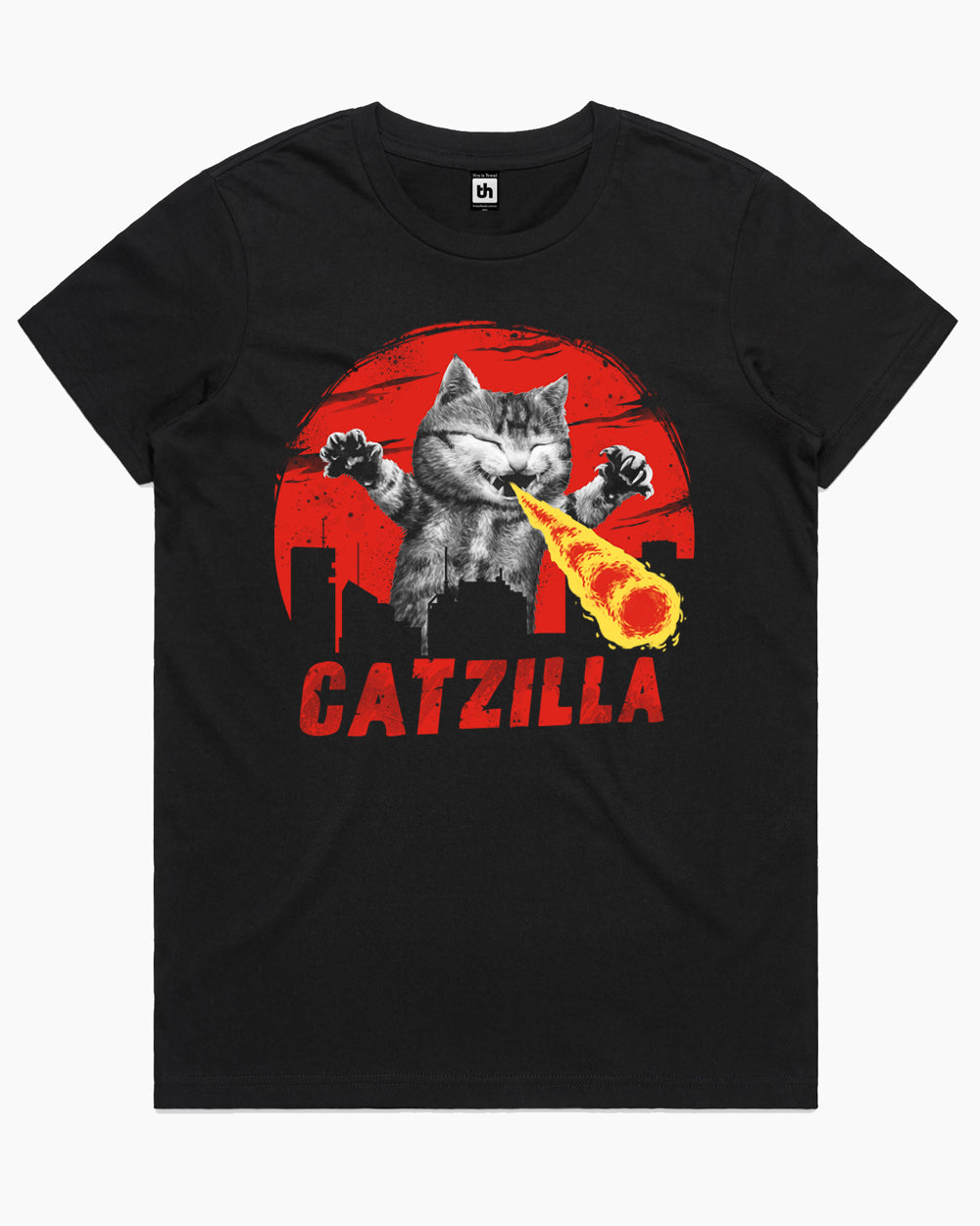 Catzilla Fire T-Shirt Australia Online #colour_black