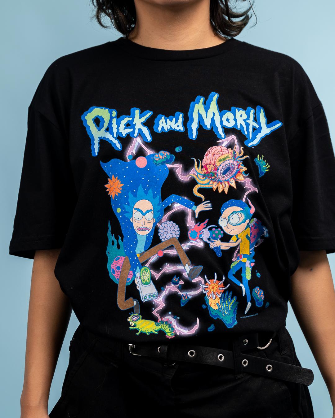 Rick and Morty Creatures T-Shirt Australia Online #colour_black