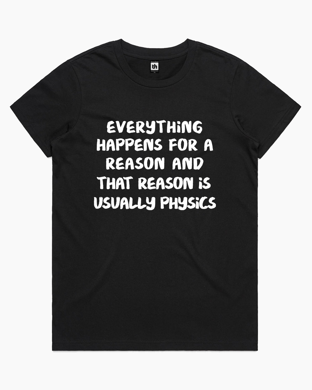 Everything Reason Physics T-Shirt Australia Online #colour_black