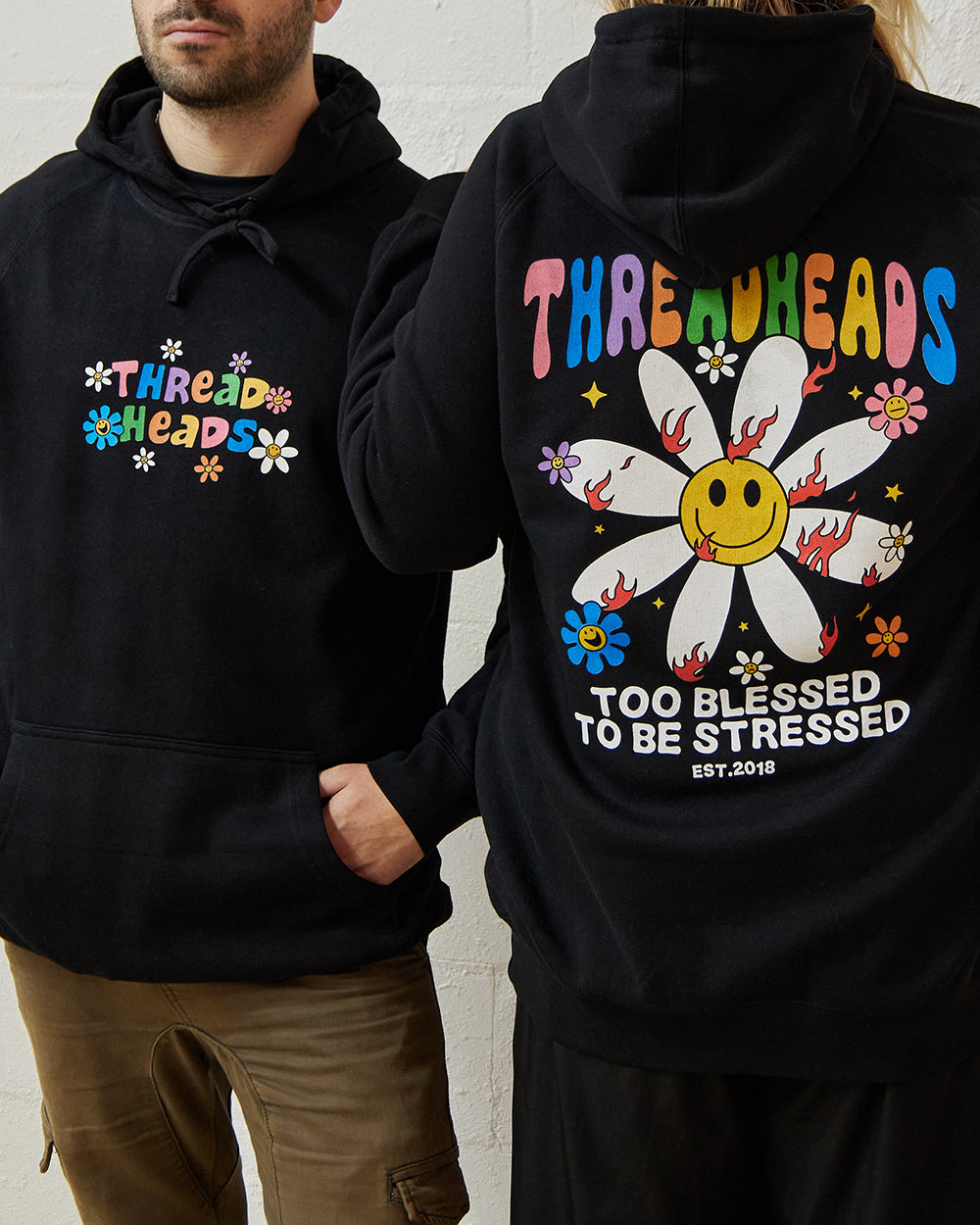 Too Blessed to be Stressed Hoodie Australia Online #colour_black