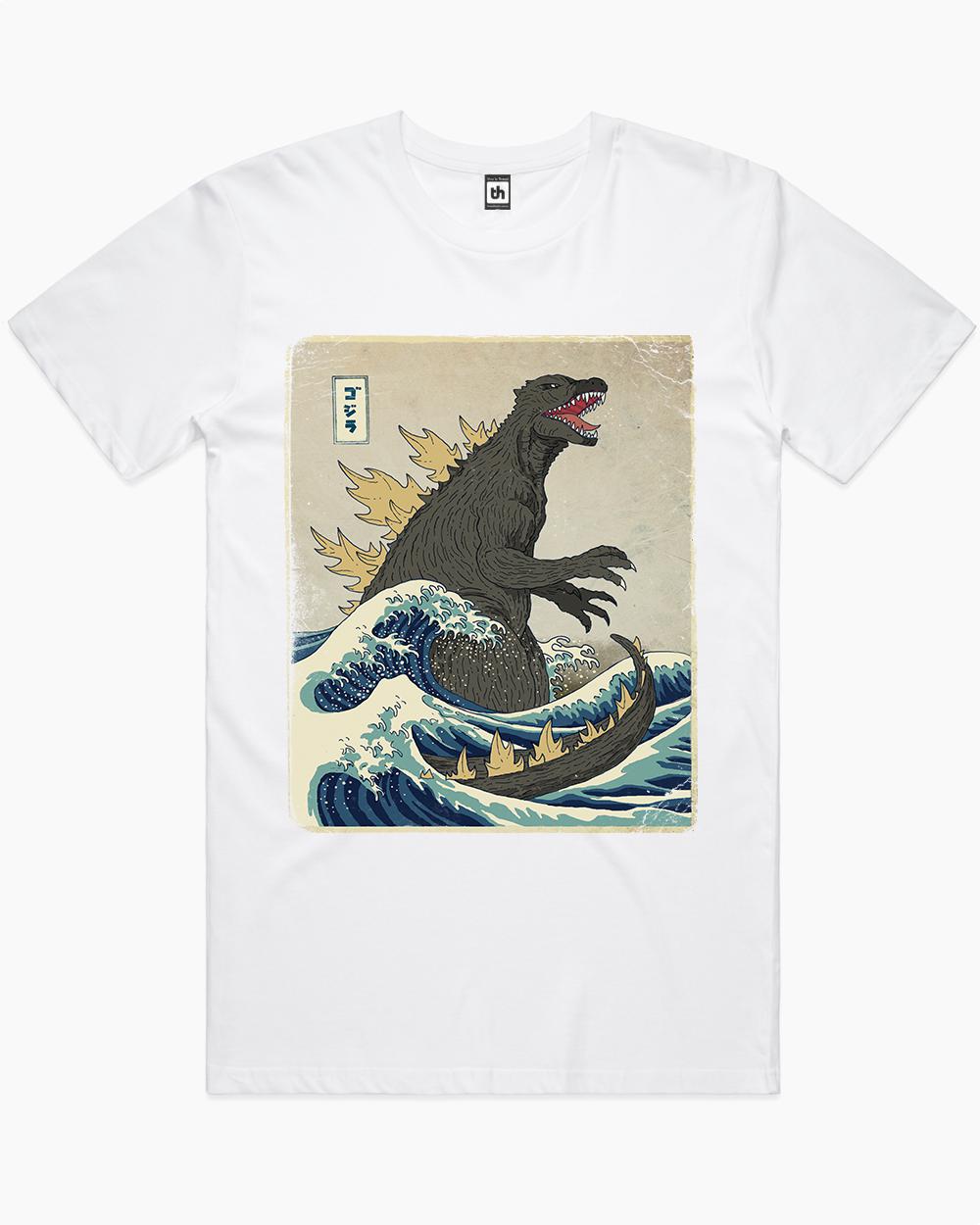 The Great Monster Off Kanagawa T-Shirt Australia Online #colour_white