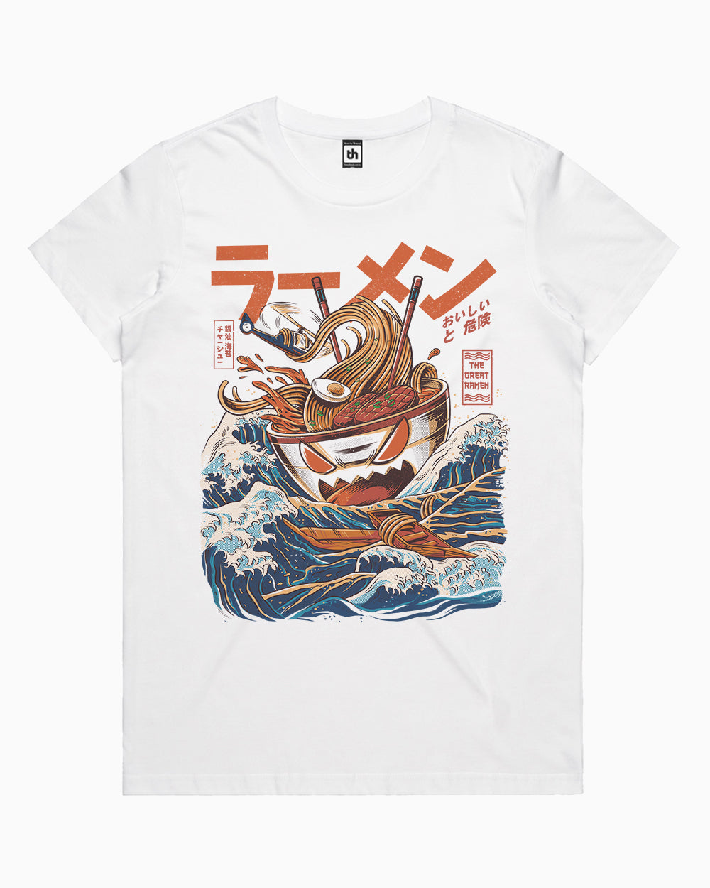 Great Ramen off Kanagawa T-Shirt Australia Online #colour_white