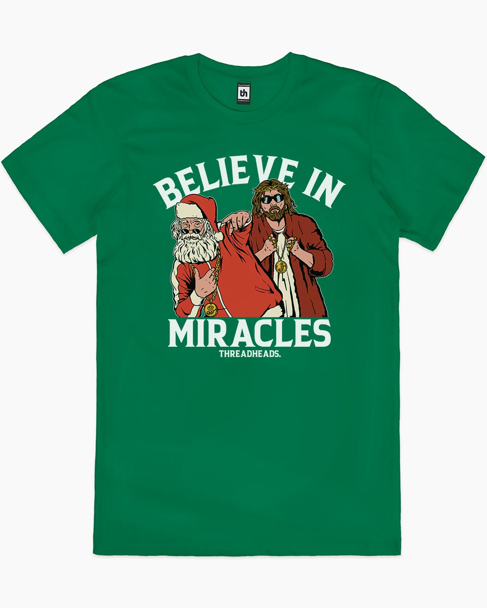 Believe in Miracles T-Shirt Australia Online #colour_green