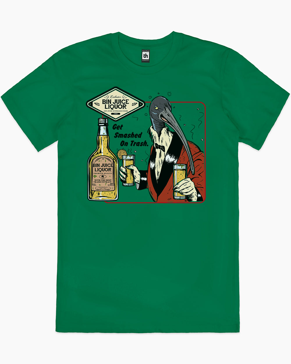 Bin Juice Liquor T-Shirt Australia Online #colour_green