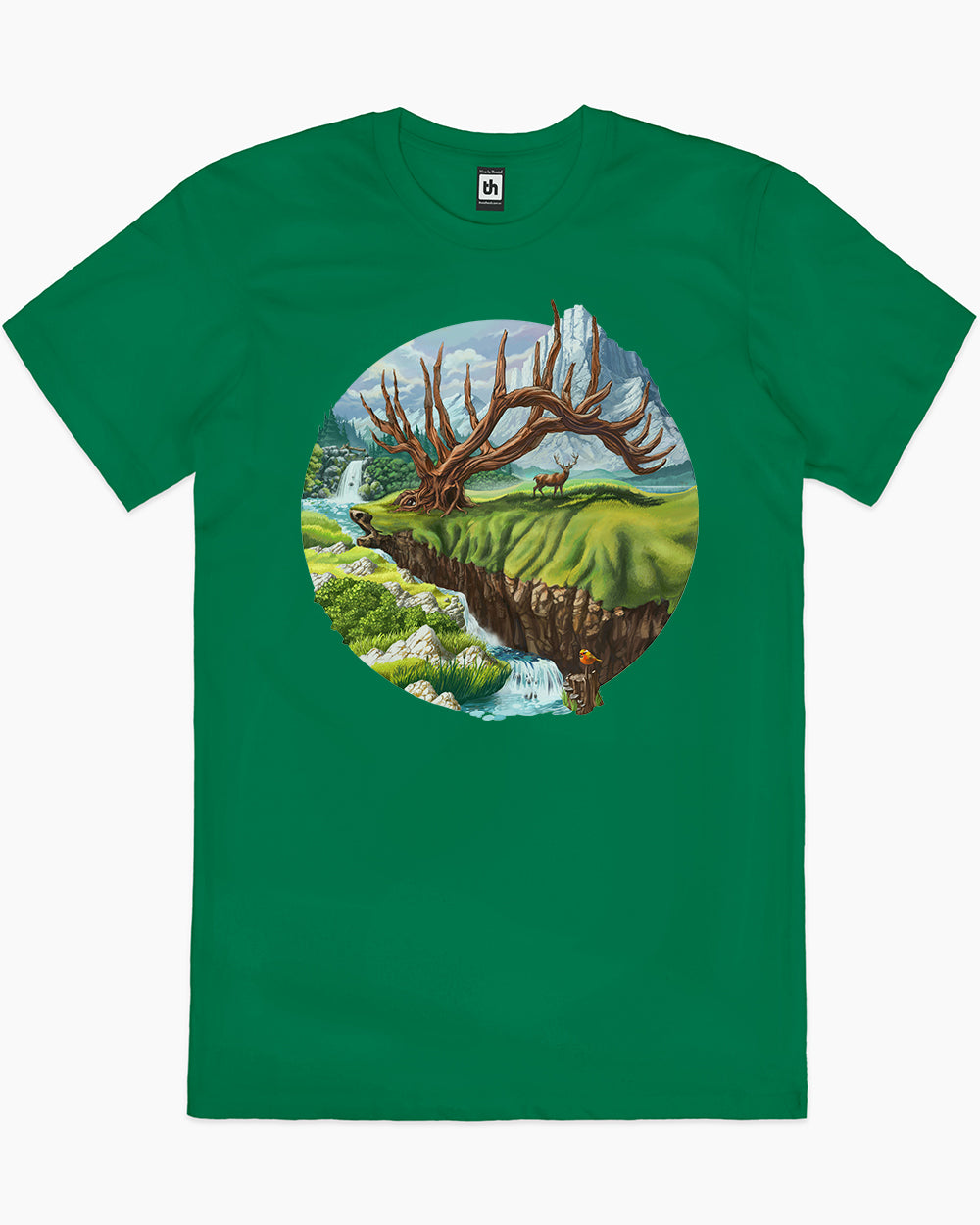 Father Deer T-Shirt Australia Online #colour_green