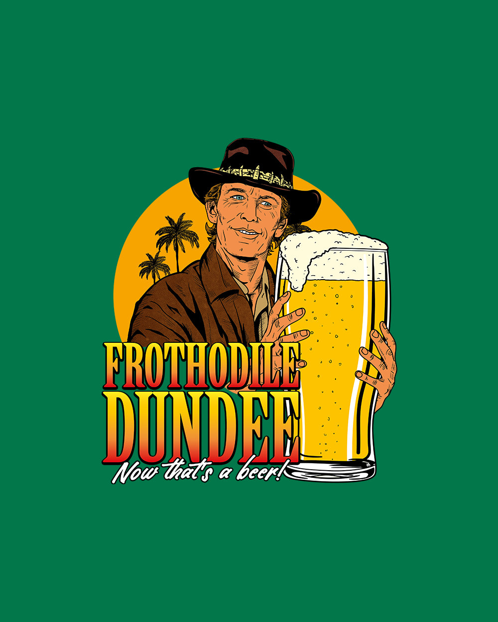 Frothodile Dundee T-Shirt Australia Online #colour_green