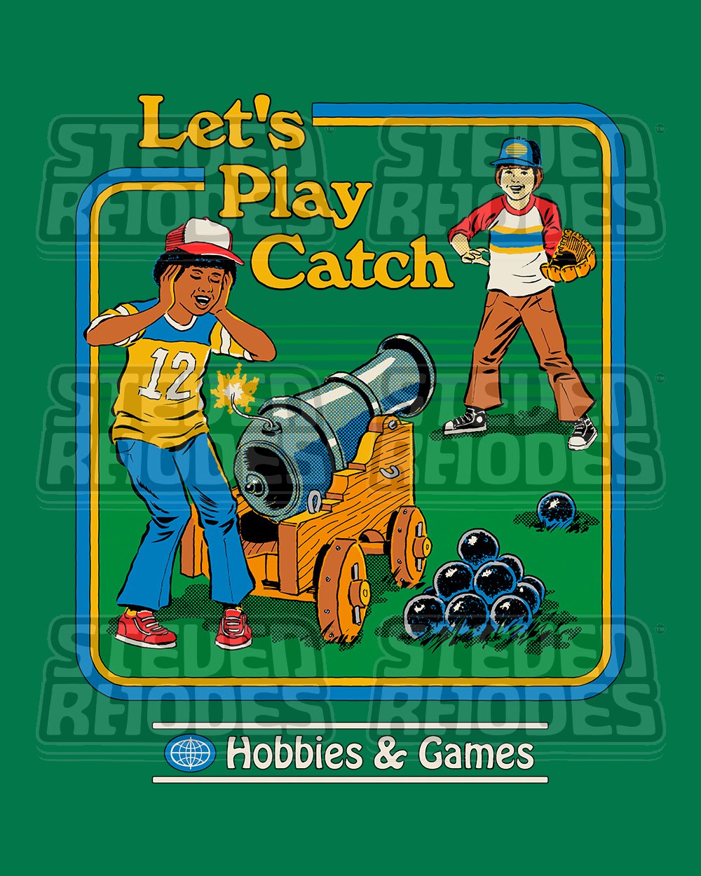 Let's Play Catch T-Shirt Australia Online #colour_green