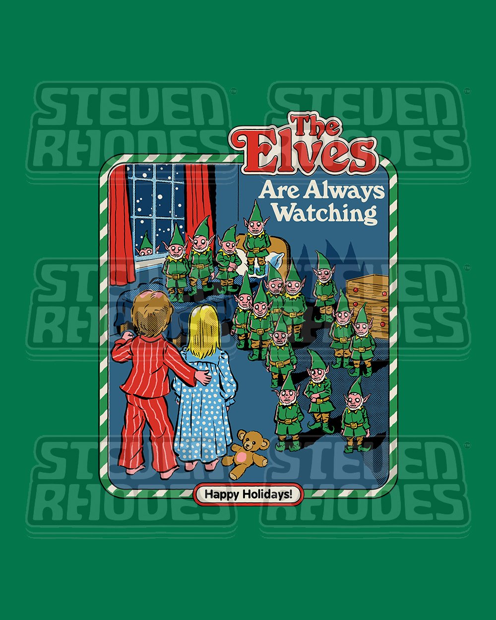 The Elves are Always Watching T-Shirt Australia Online #colour_green