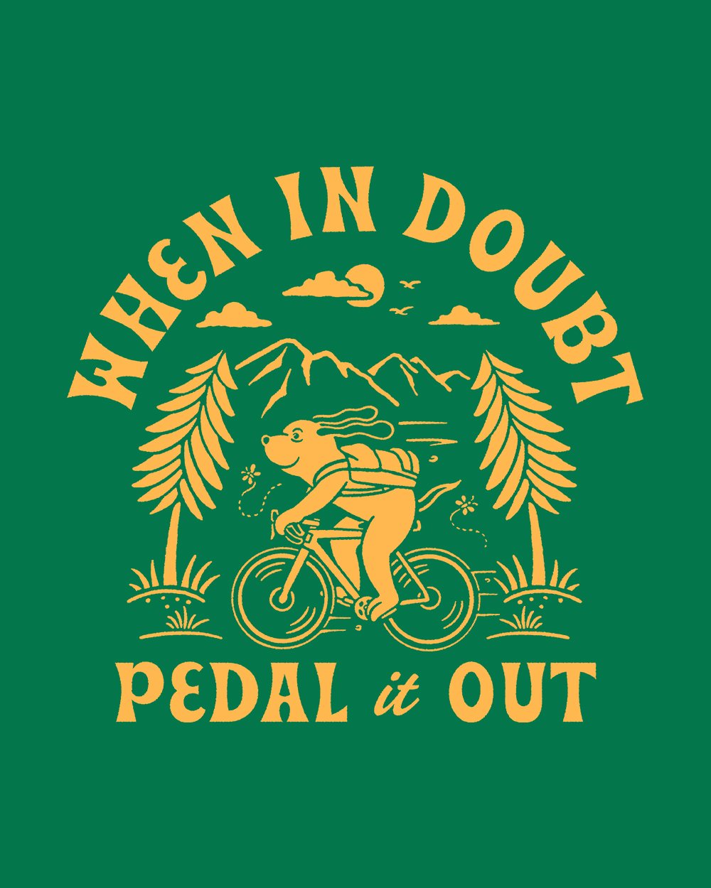 When In Doubt Pedal It Out Kids T-Shirt Australia Online #colour_green