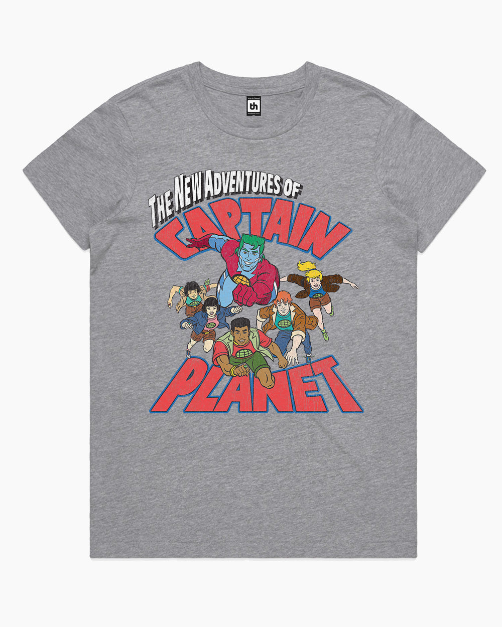 Captain Planet &Planeteers T-Shirt Australia Online #colour_grey