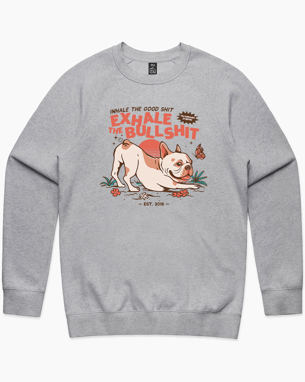 Exhale The Bullshit Sweater Australia Online #colour_grey