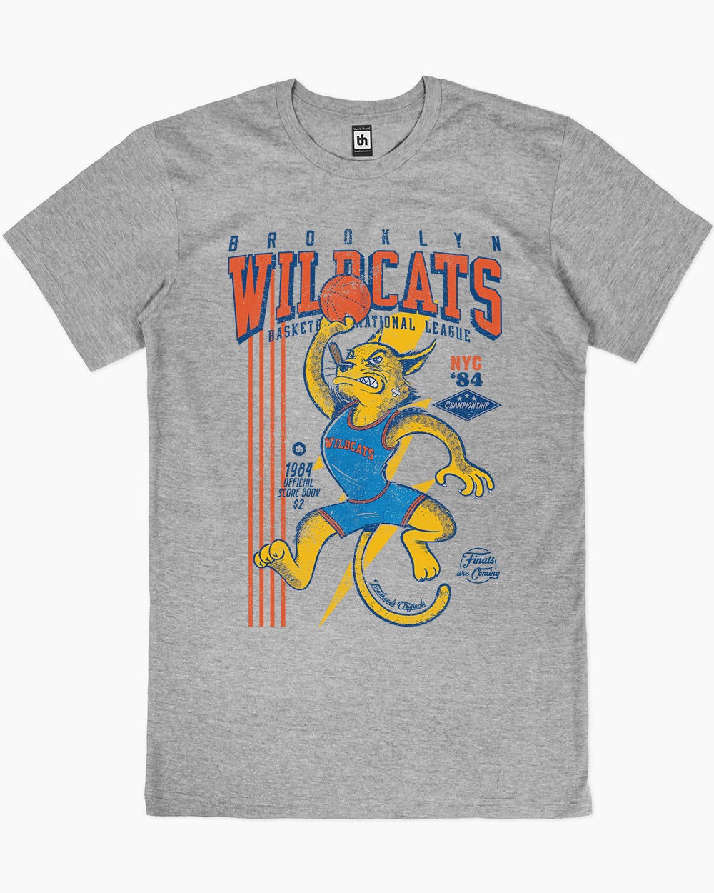 Brooklyn Wildcats T-Shirt Australia Online #colour_grey
