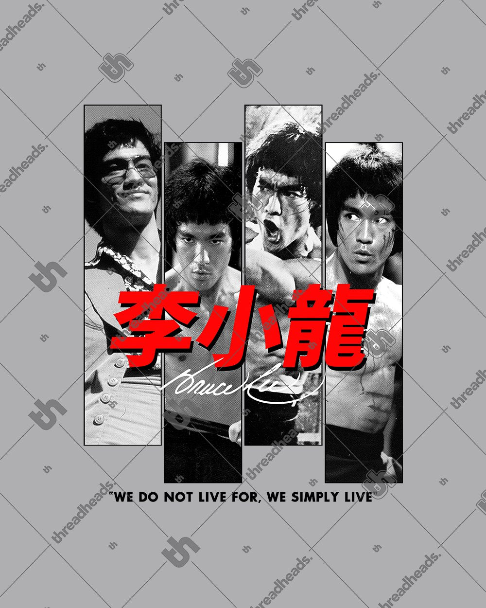 Bruce Lee Scenes T-Shirt Australia Online #colour_grey