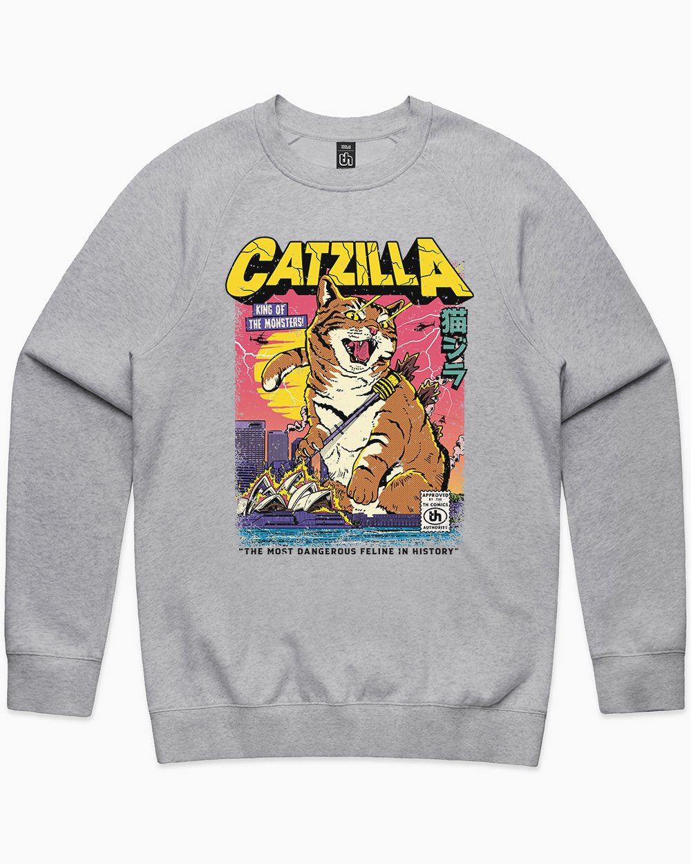 Catzilla Retro Titan Sweater Australia Online #colour_grey