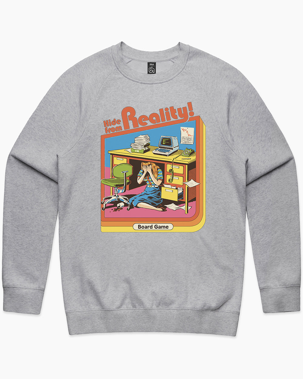 Hide From Reality Sweater Australia Online #colour_grey