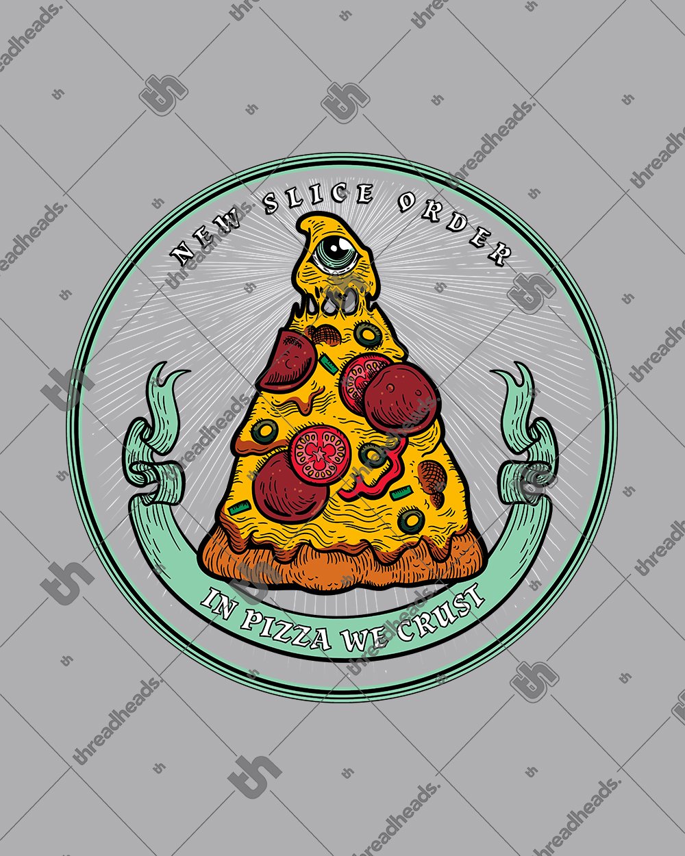 In Pizza We Crust T-Shirt Australia Online #colour_grey