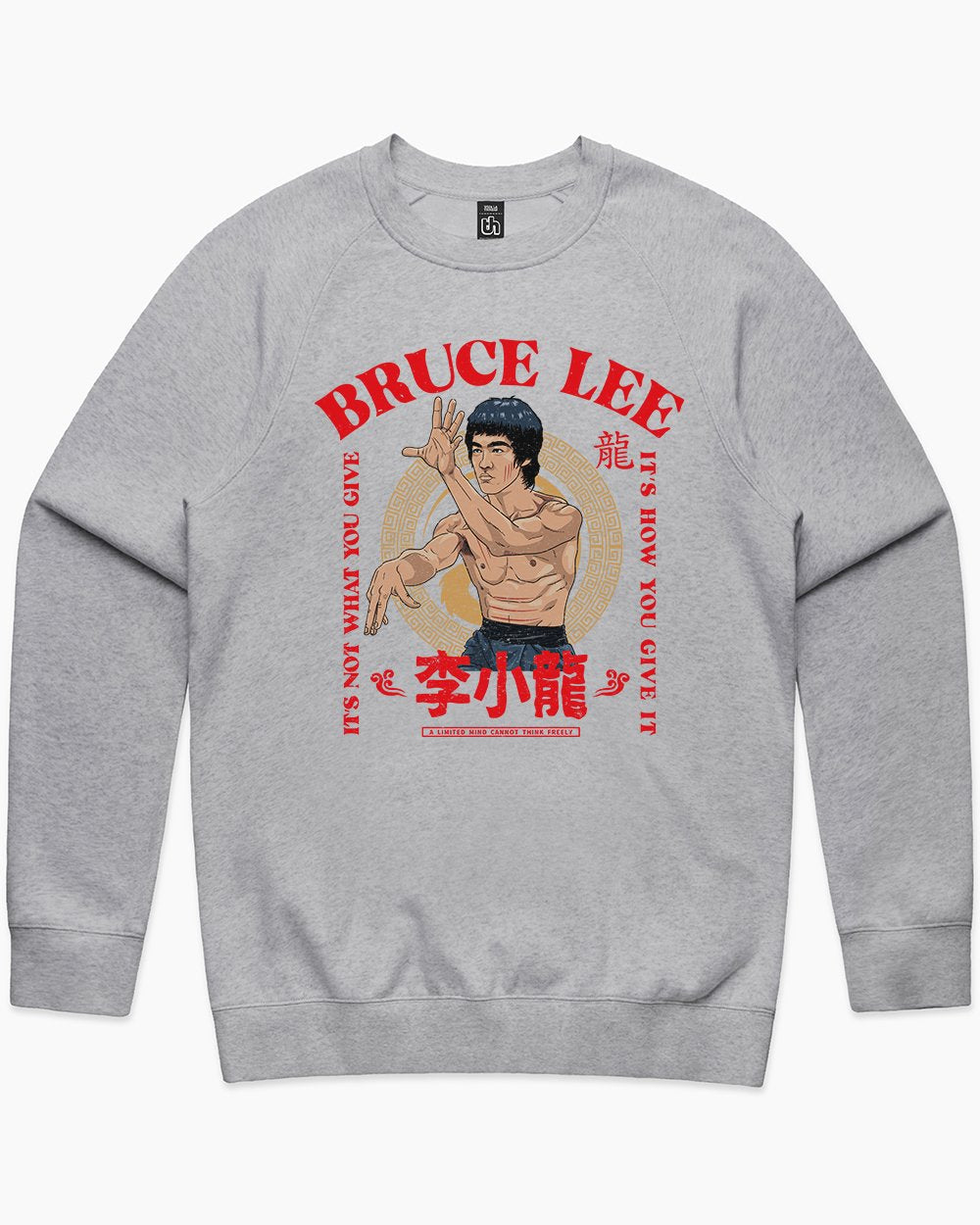 Bruce Lee It's Not What You Give Sweater Australia Online #colour_grey