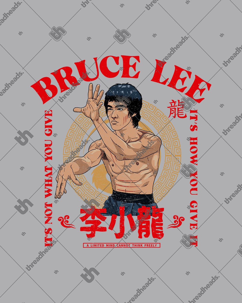 Bruce Lee It's Not What You Give Hoodie Australia Online #colour_grey