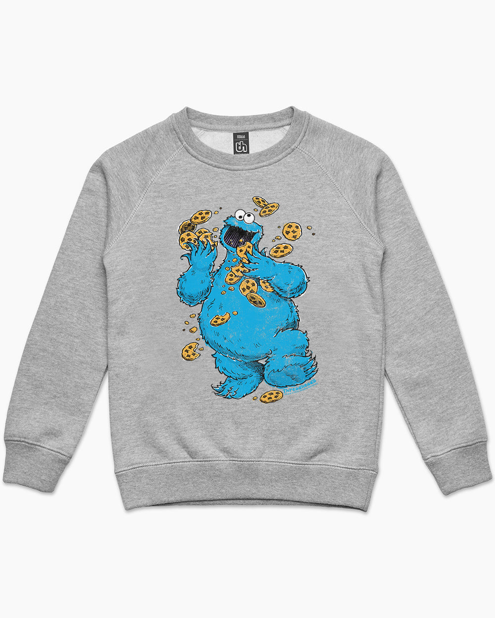 Cookie Monster Om Nom Nom Kids Jumper Australia Online #colour_grey