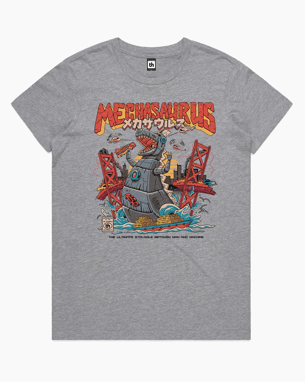 Mechasaurus T-Shirt Australia Online #colour_grey