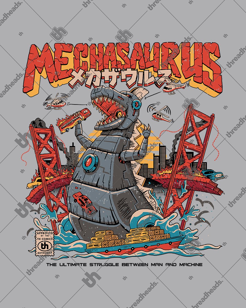 Mechasaurus Sweater Australia Online #colour_grey