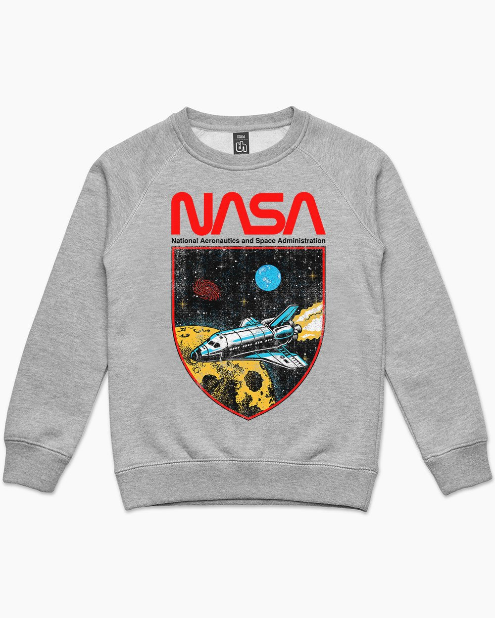 NASA Shield Kids Sweater Australia Online #colour_grey