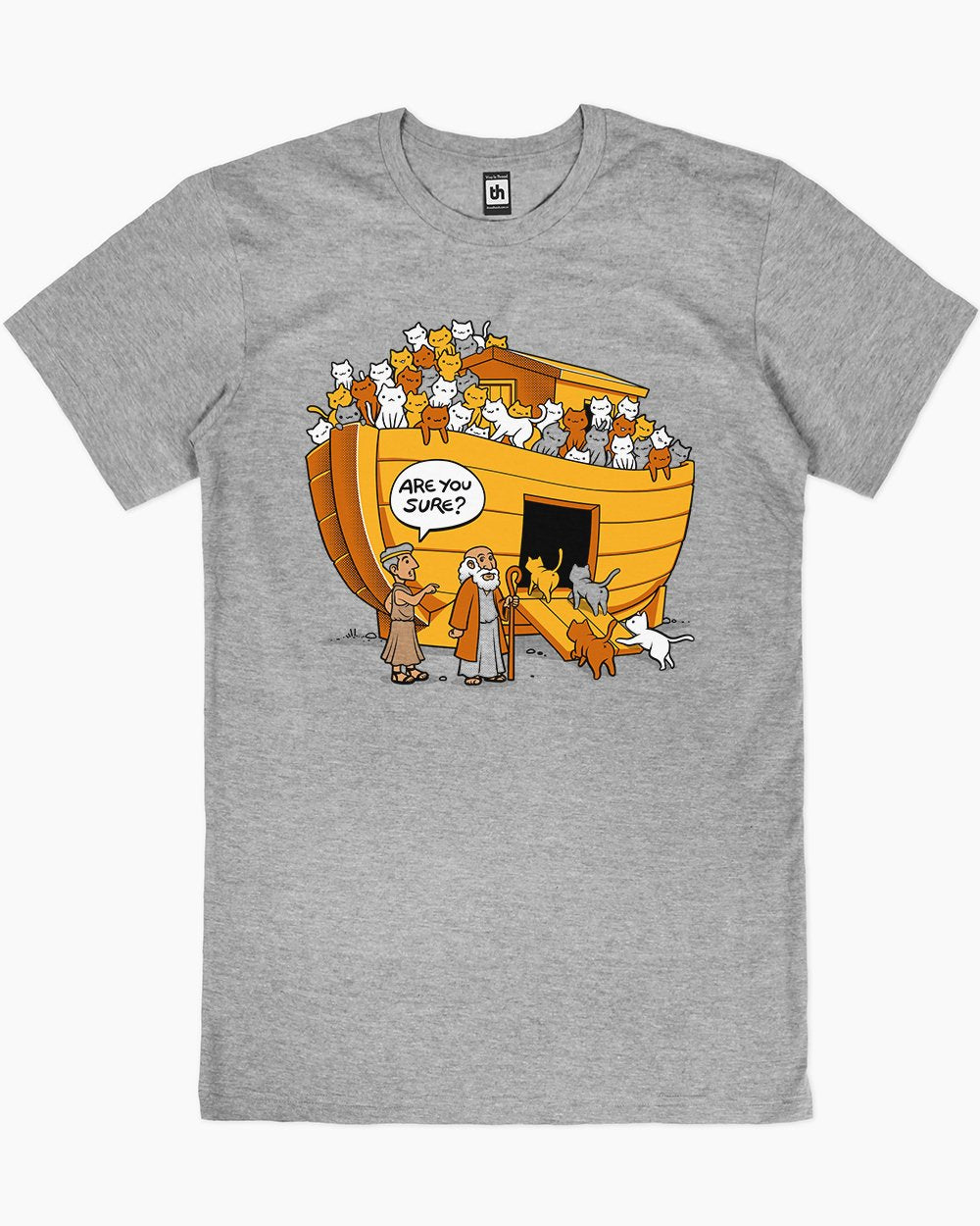 Noah's Ark Cat T-Shirt Australia Online #colour_grey