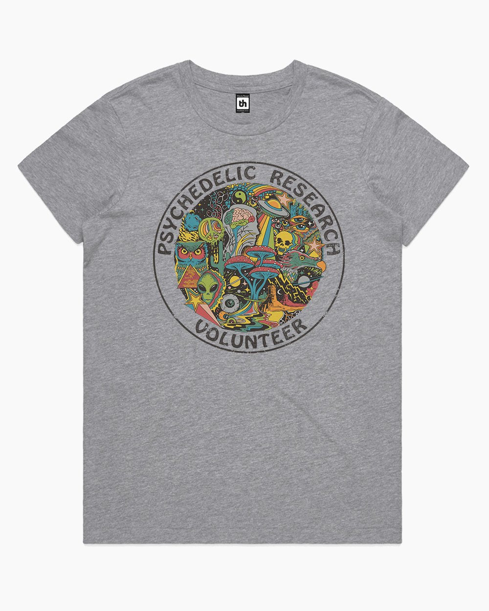 Psychedelic Research Volunteer T-Shirt Australia Online #colour_grey