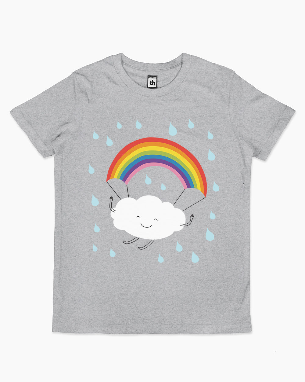 Rainbow Parachute Kids T-Shirt Australia Online #colour_grey