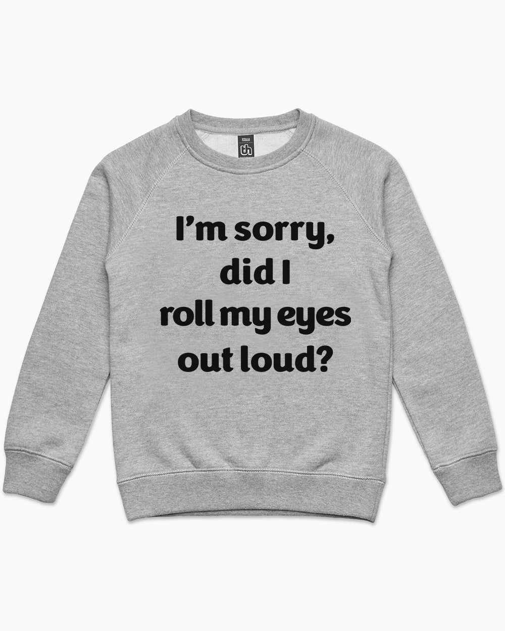Roll My Eyes Kids Sweater Australia Online #colour_grey