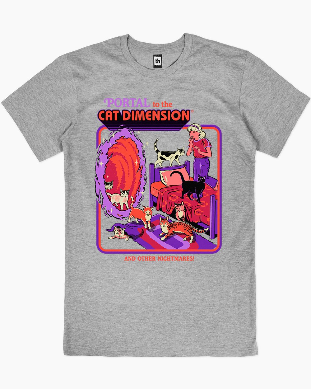 The Cat Dimension T-Shirt Australia Online #colour_grey