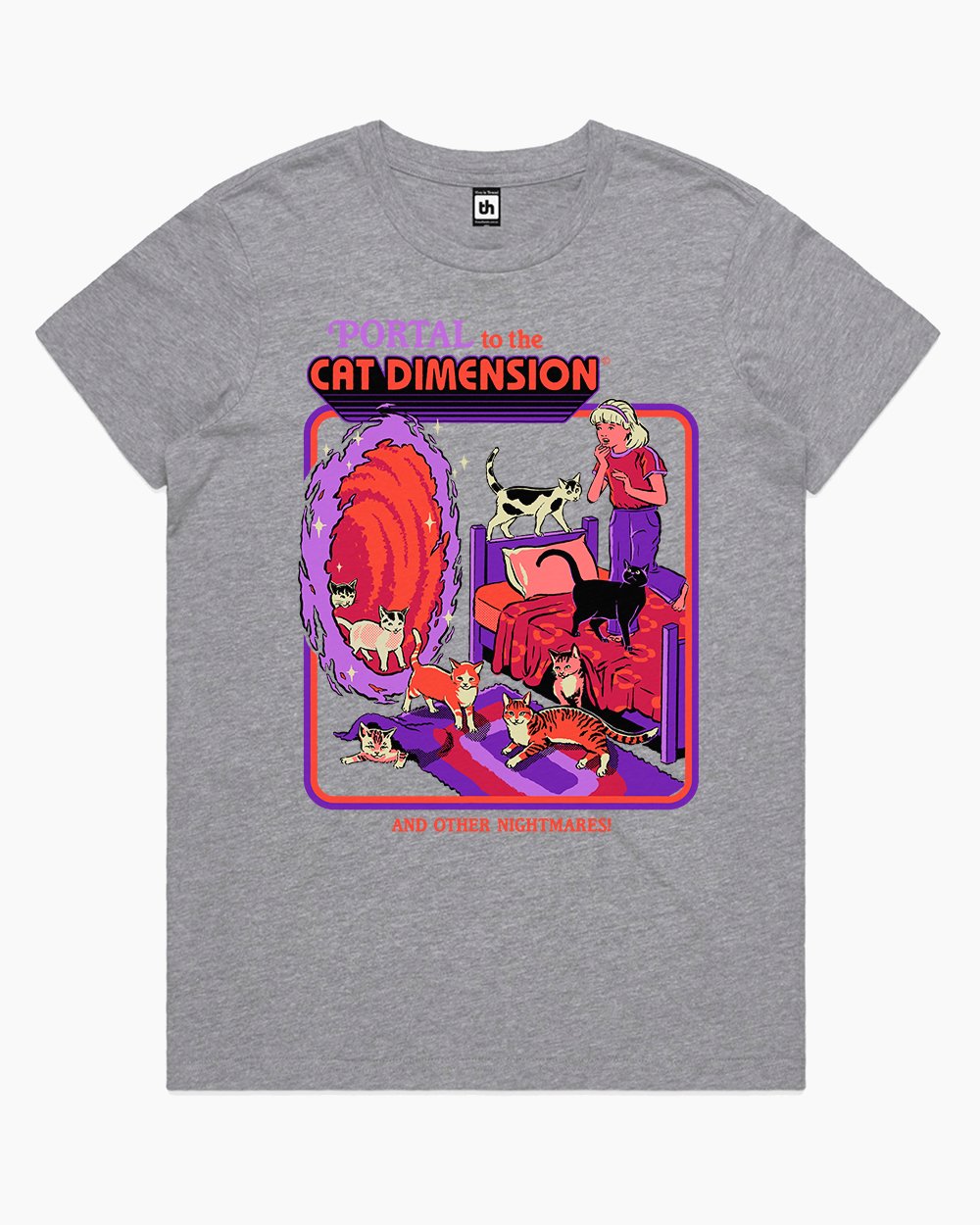 The Cat Dimension T-Shirt Australia Online #colour_grey