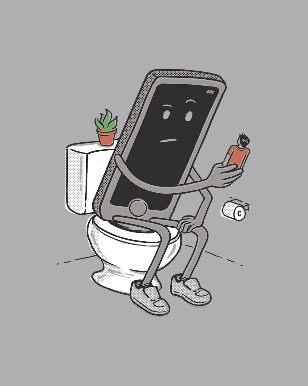 Toilet Humour T-Shirt Australia Online #colour_grey