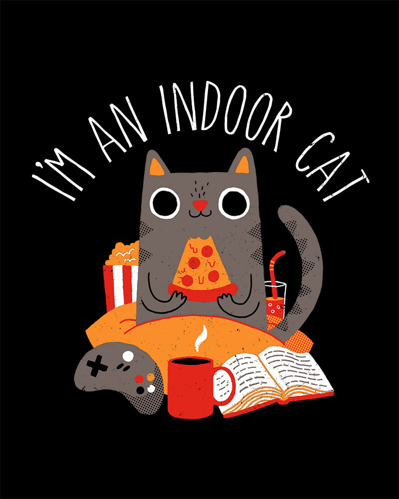 Indoor Cat Kids T-Shirt Australia Online #colour_black
