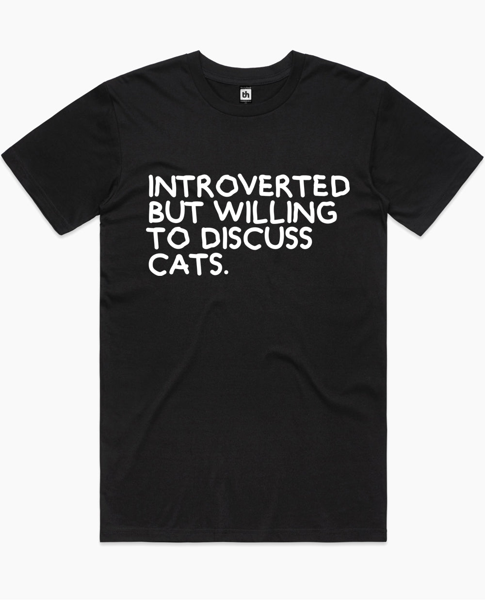 Introverted But Willing To Discuss Cats T-Shirt Australia Online #colour_black