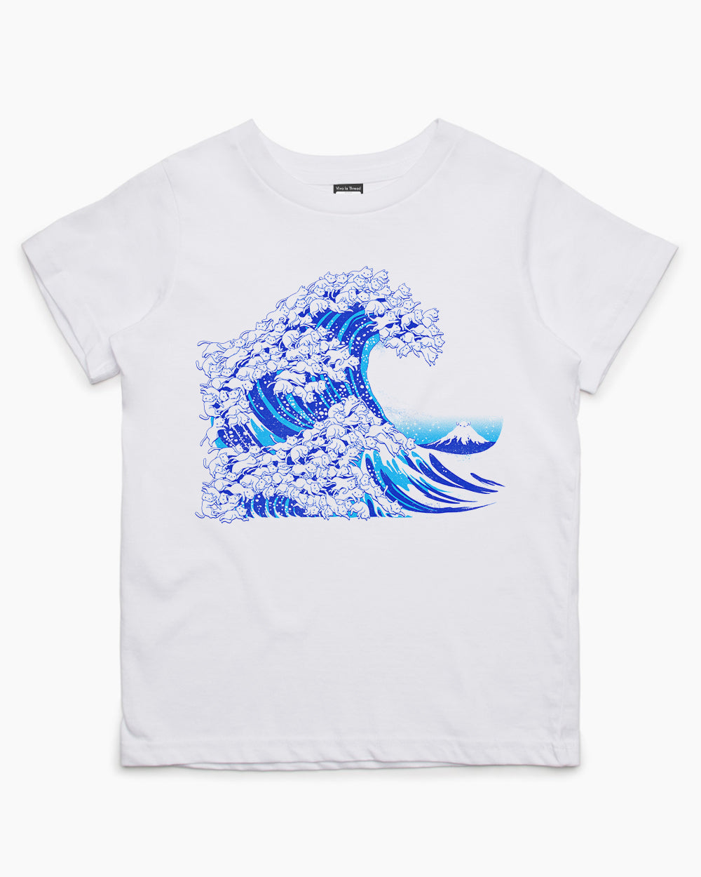 Kanagawa Cat Wave Kids T-Shirt Australia Online #colour_white