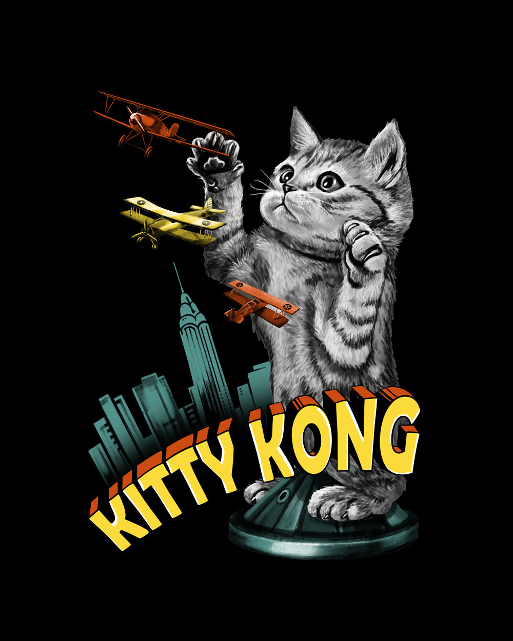 Kitty Kong Kids T-Shirt Australia Online #colour_black