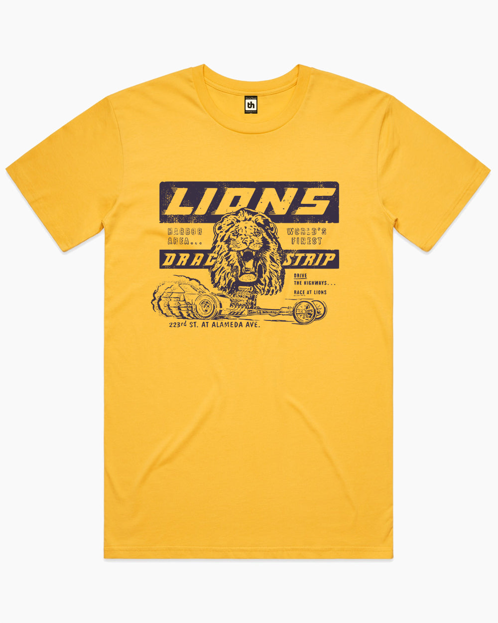 Lions Drag Race T-Shirt Australia Online #colour_yellow