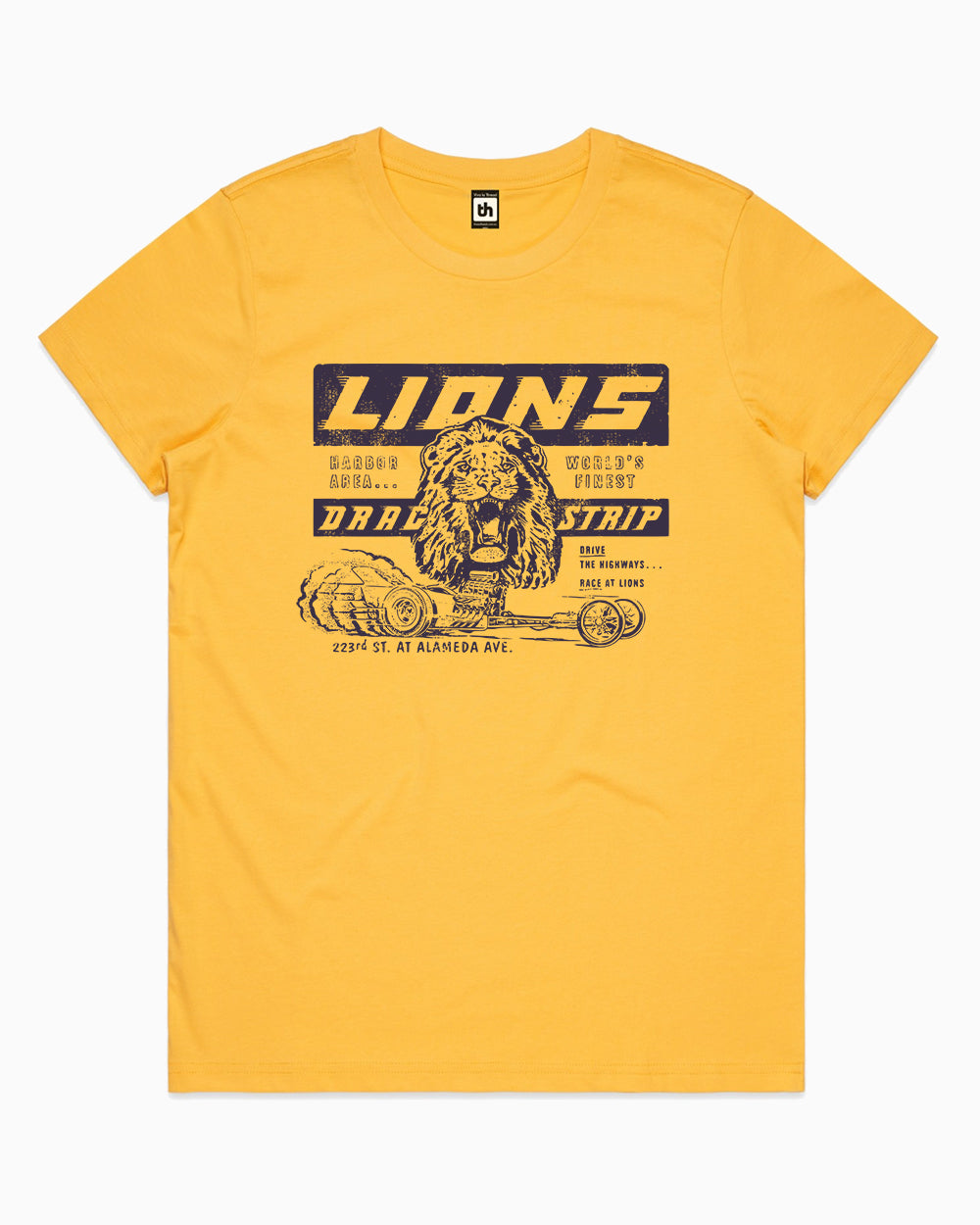 Lions Drag Race T-Shirt Australia Online #colour_yellow