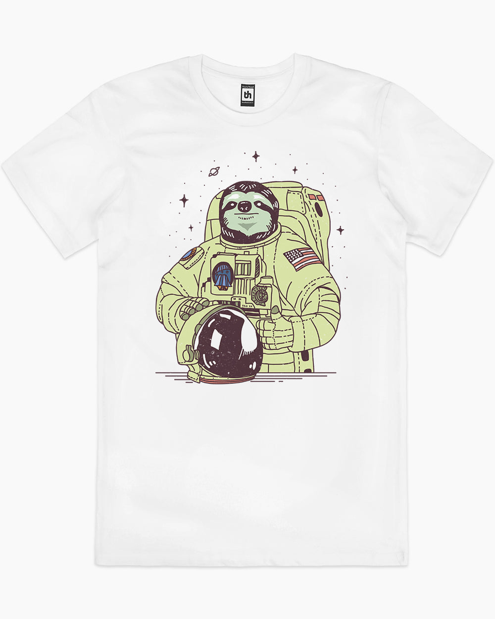 Slothstronaut T-Shirt Australia Online #colour_white