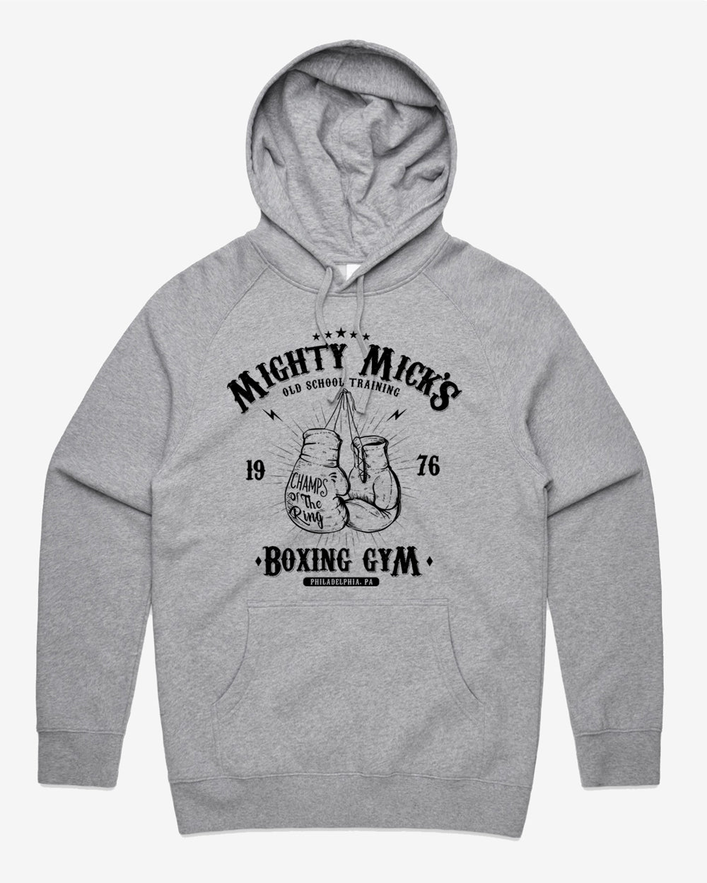 Mighty Mick's Boxing Gym Hoodie Australia Online #colour_grey