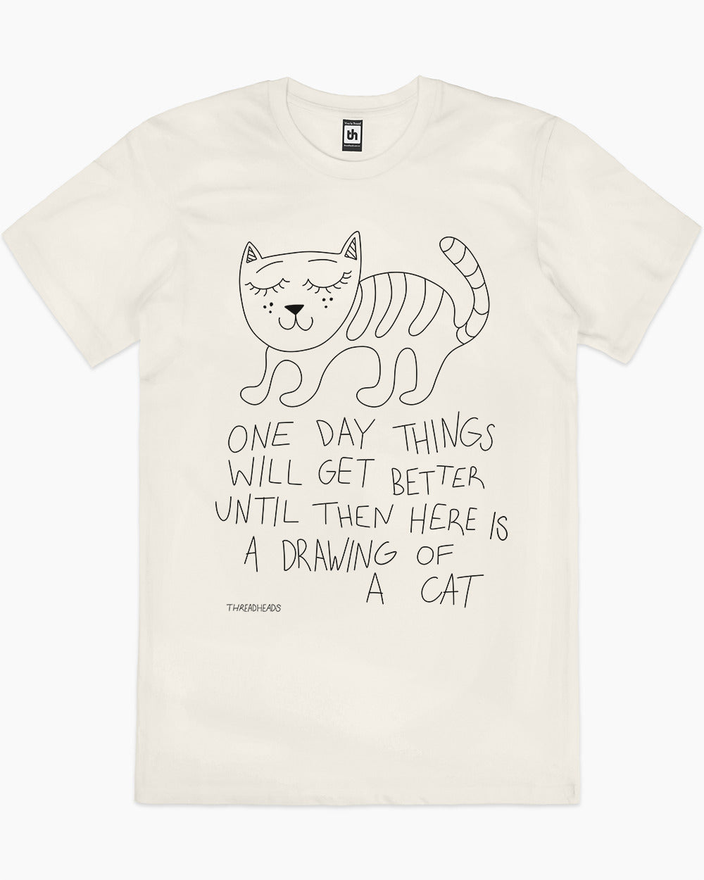Drawing Of A Cat T-Shirt Australia Online #colour_pale blue