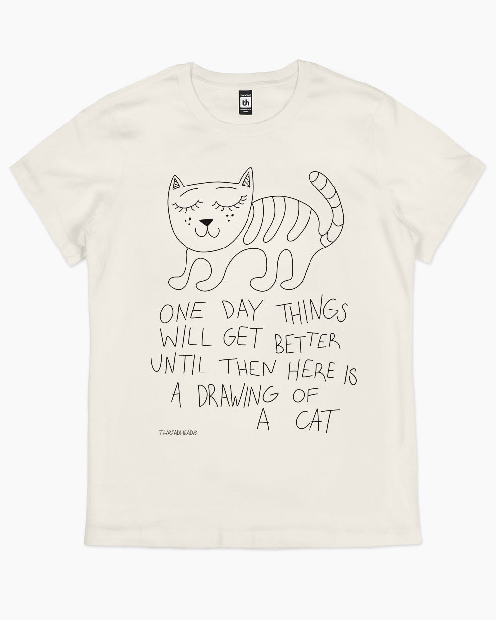Drawing Of A Cat T-Shirt Australia Online #colour_pale blue