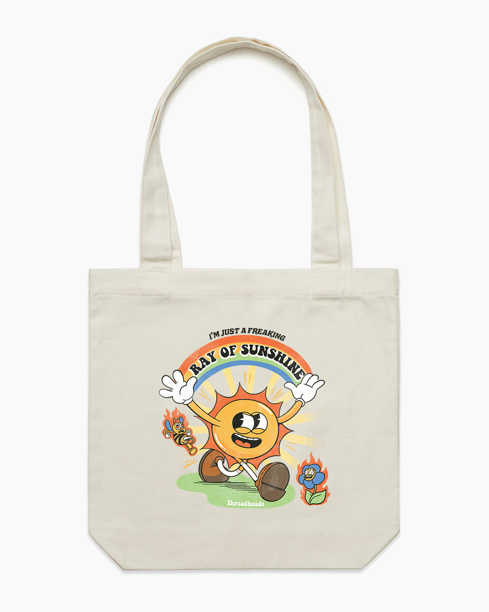 I'm Just a Freaking Ray Of Sunshine Tote Bag Australia Online #colour_natural