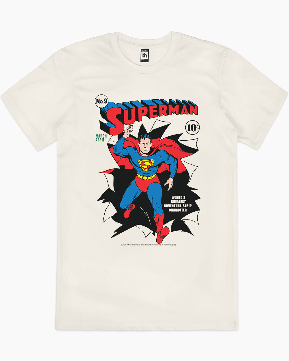 Superman 9 Edition T-Shirt Australia Online #colour_natural