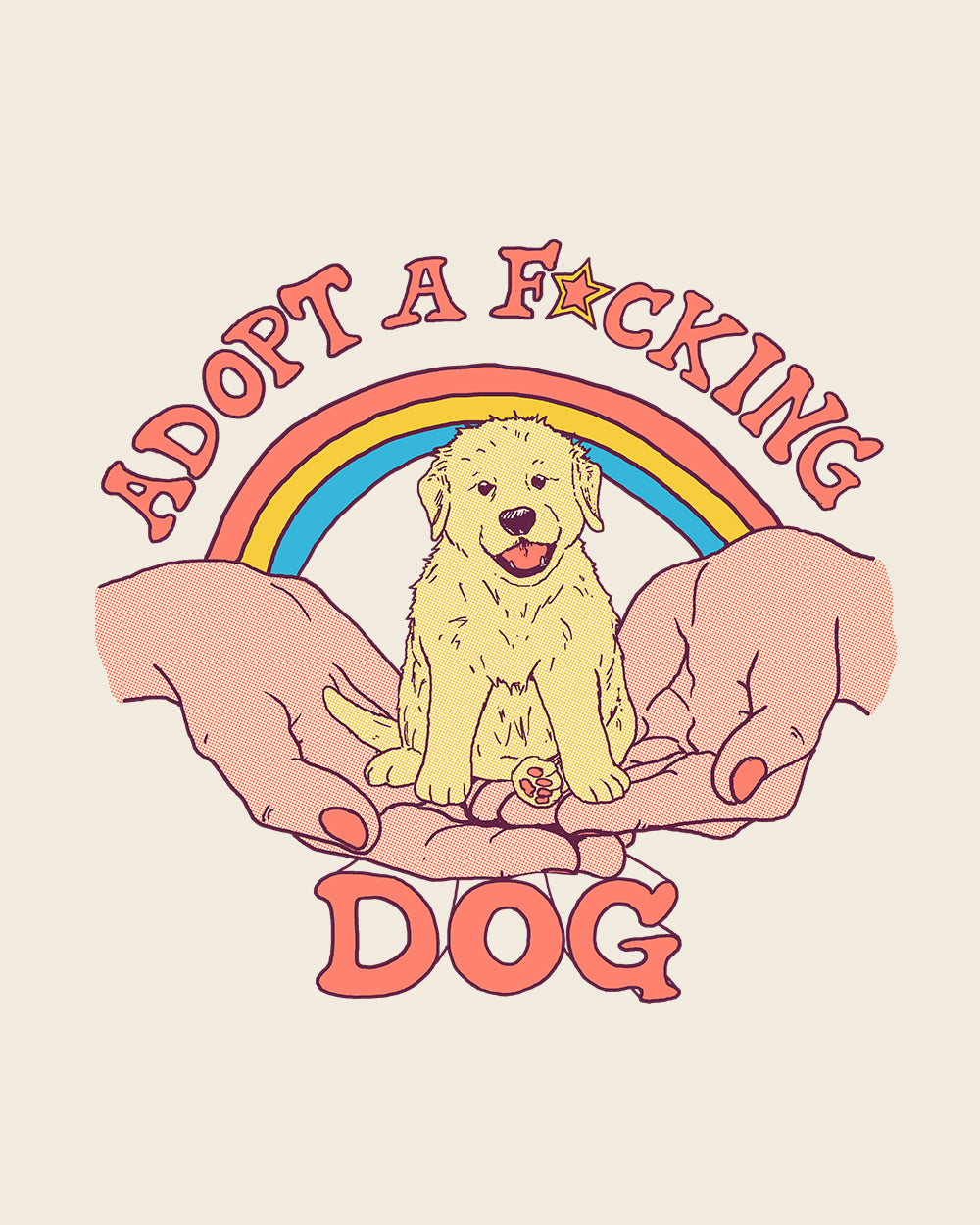 Adopt a F-cking Dog Tote Bag Australia Online #colour_natural
