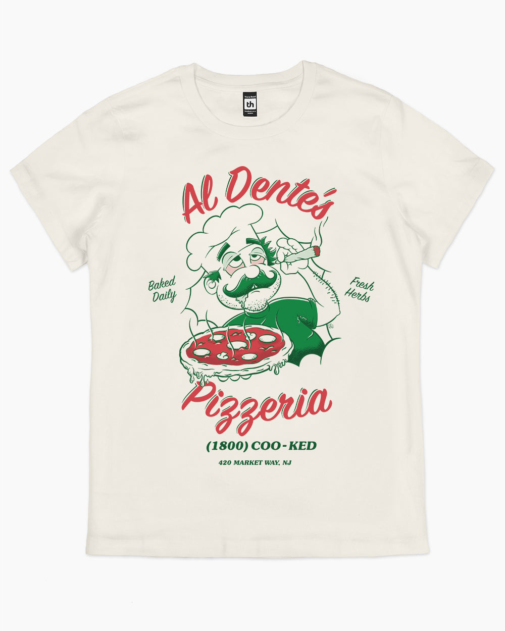 Al Dente's Pizzeria T-Shirt Australia Online #colour_natural