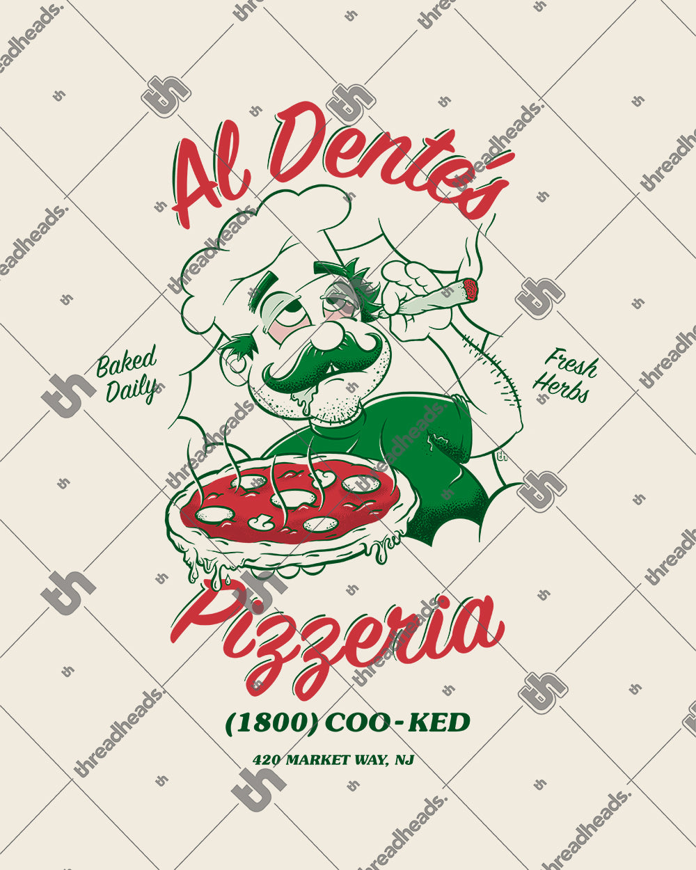 Al Dente's Pizzeria T-Shirt Australia Online #colour_natural