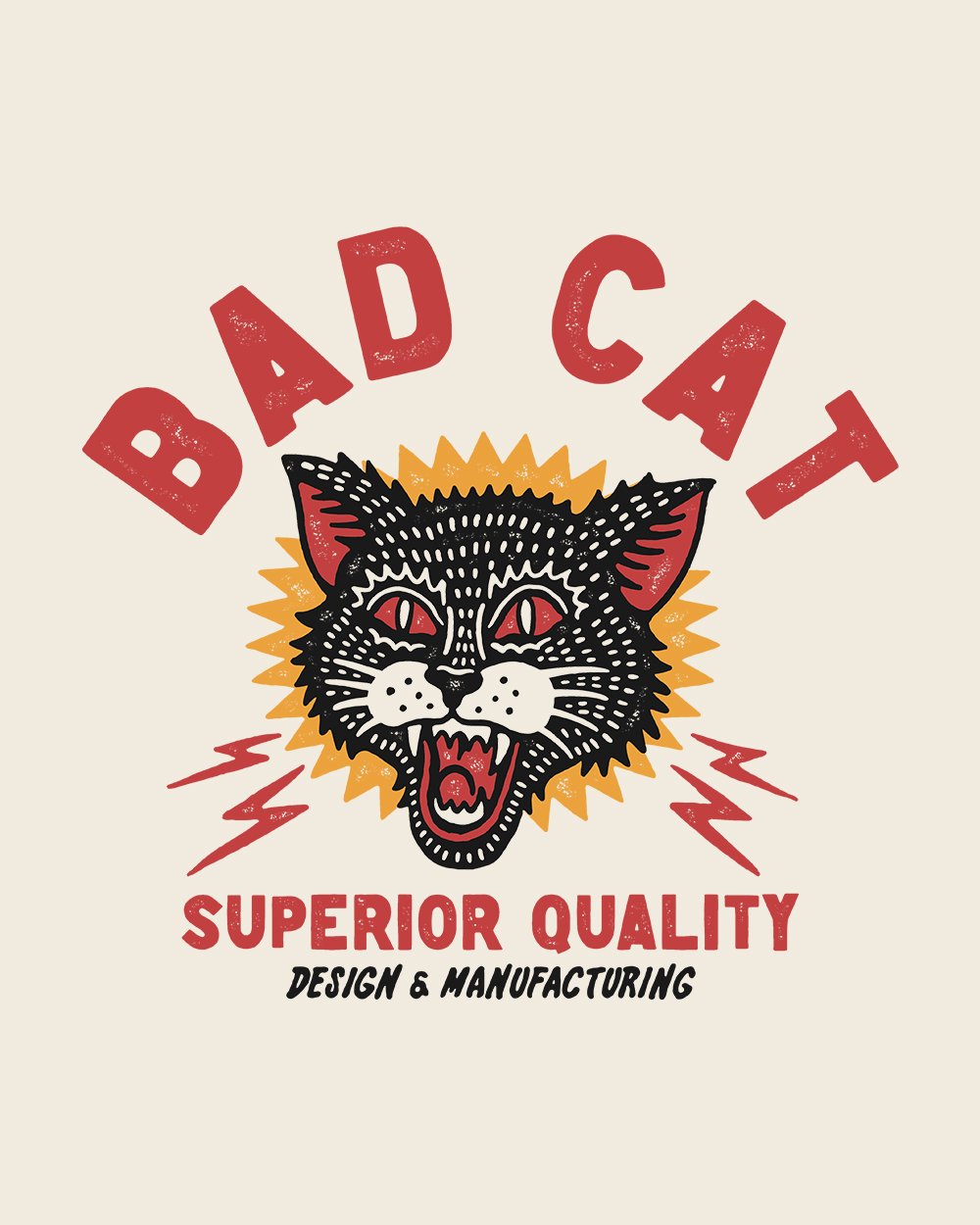Bad Cat T-Shirt Australia Online #colour_natural