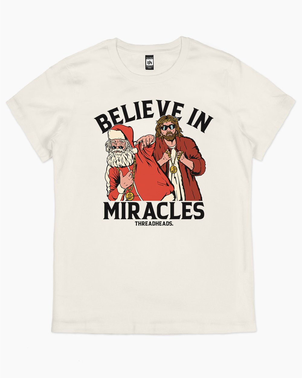 Believe in Miracles T-Shirt Australia Online #colour_natural
